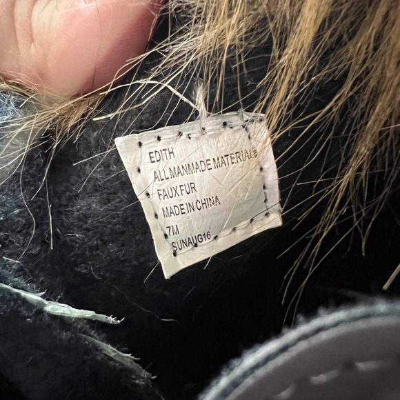 Esprit Edith Tall Winter Duck Boots Insulated Faux Fur Lace Up Women's Size 7 M - Picture 2 of 11